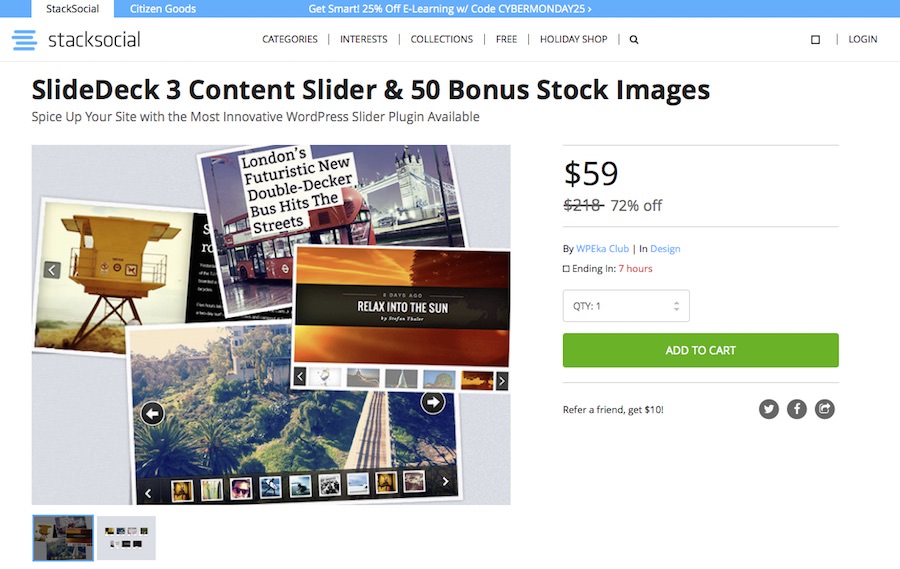 SlideDeck 3 Content Slider & 50 Bonus Stock Images | StackSocial