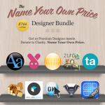 早めの購入がお得?! デザイン作業に役立つアプリや素材がセットになった『The Name Your Own Price Designer Bundle』