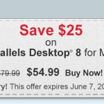 再び!? Parallels Desktop 8 for Mac が期間限定で$25オフ！日本円での購入も出来ます